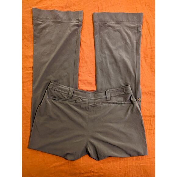 Isis poly/spandex drawstring flare roll-up pants - Size 8R, EUC - Picture 2 of 6